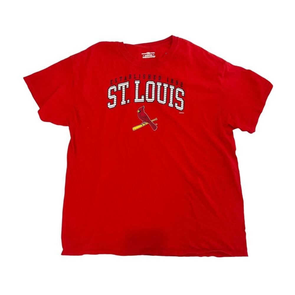 St. Louis Cardinals T Shirt Red MLB Baseball Graphic Tee Missouri Sport Men XL